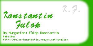 konstantin fulop business card
